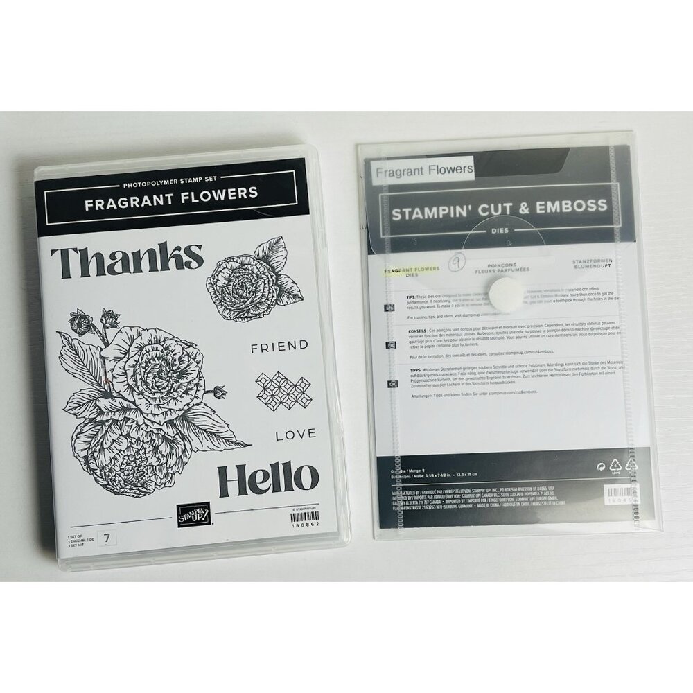 Stampin'Up! FRAGRANT FLOWERS photopolymer stamp set+FRAGRANT FLOWERS Dies